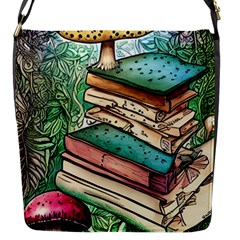 Sacred Mushroom Spell Charm Flap Closure Messenger Bag (s) by GardenOfOphir