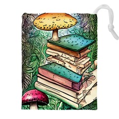 Sacred Mushroom Spell Charm Drawstring Pouch (5xl) by GardenOfOphir