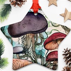 Shroom Magic Mushroom Charm Ornament (star) by GardenOfOphir