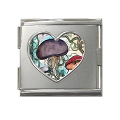 Shroom Magic Mushroom Charm Mega Link Heart Italian Charm (18mm) by GardenOfOphir