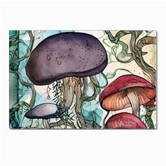 Shroom Magic Mushroom Charm Postcard 4 x 6  (pkg Of 10) by GardenOfOphir