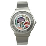 Shroom Magic Mushroom Charm Stainless Steel Watch Front