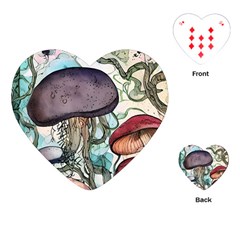 Shroom Magic Mushroom Charm Playing Cards Single Design (heart) by GardenOfOphir