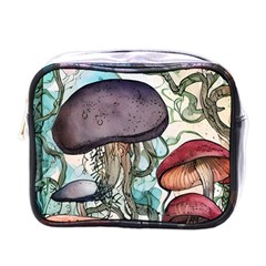 Shroom Magic Mushroom Charm Mini Toiletries Bag (one Side) by GardenOfOphir