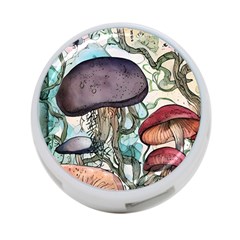 Shroom Magic Mushroom Charm 4-port Usb Hub (two Sides) by GardenOfOphir