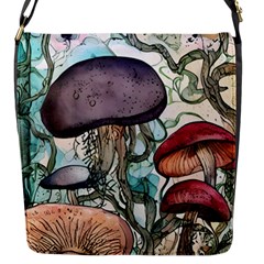 Shroom Magic Mushroom Charm Flap Closure Messenger Bag (s) by GardenOfOphir