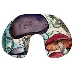 Shroom Magic Mushroom Charm Travel Neck Pillow by GardenOfOphir