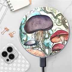 Shroom Magic Mushroom Charm Wireless Fast Charger(white) by GardenOfOphir