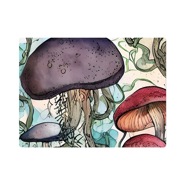 Shroom Magic Mushroom Charm One Side Premium Plush Fleece Blanket (Mini)