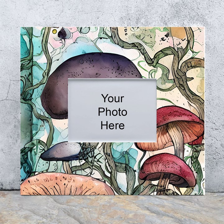 Shroom Magic Mushroom Charm White Wall Photo Frame 5  x 7 