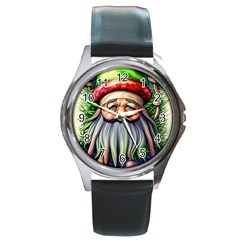 Mushroom Magic Charm Round Metal Watch by GardenOfOphir