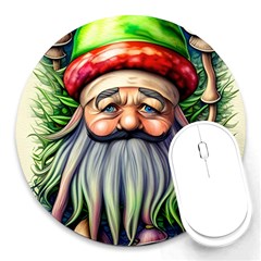 Mushroom Magic Charm Round Mousepad by GardenOfOphir