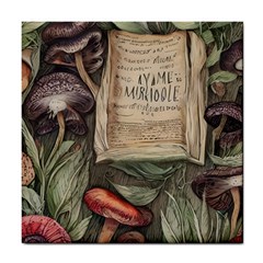 Magic Mushroom Conjure Charm Tile Coaster by GardenOfOphir