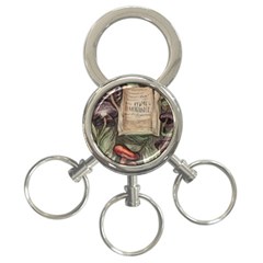 Magic Mushroom Conjure Charm 3-ring Key Chain by GardenOfOphir