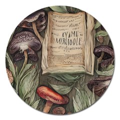 Magic Mushroom Conjure Charm Magnet 5  (round) by GardenOfOphir