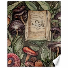 Magic Mushroom Conjure Charm Canvas 11  X 14  by GardenOfOphir