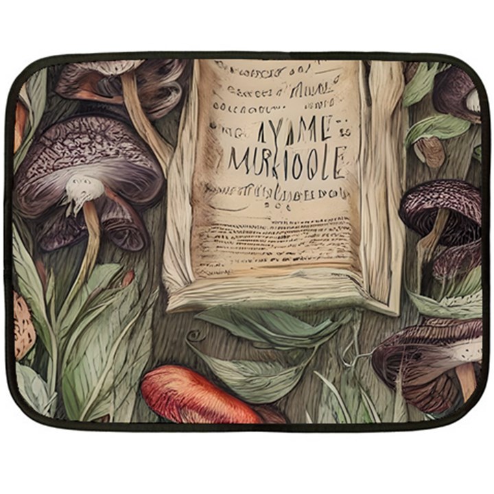 Magic Mushroom Conjure Charm One Side Fleece Blanket (Mini)