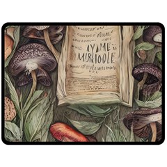 Magic Mushroom Conjure Charm One Side Fleece Blanket (large) by GardenOfOphir