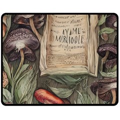 Magic Mushroom Conjure Charm One Side Fleece Blanket (medium) by GardenOfOphir