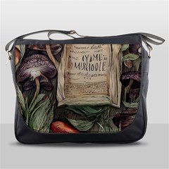 Magic Mushroom Conjure Charm Messenger Bag by GardenOfOphir