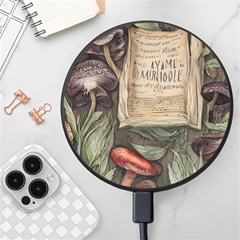 Magic Mushroom Conjure Charm Wireless Fast Charger(black) by GardenOfOphir