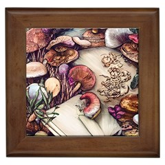 Toadstools And Charms For Necromancy And Conjuration Framed Tile by GardenOfOphir