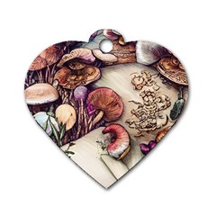 Toadstools And Charms For Necromancy And Conjuration Dog Tag Heart (one Side) by GardenOfOphir