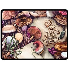 Toadstools And Charms For Necromancy And Conjuration One Side Fleece Blanket (large) by GardenOfOphir