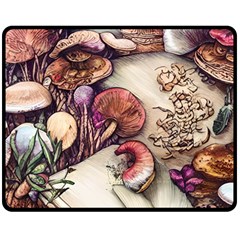 Toadstools And Charms For Necromancy And Conjuration One Side Fleece Blanket (medium) by GardenOfOphir