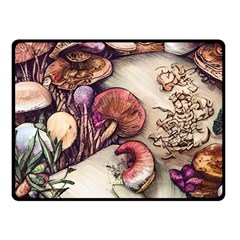 Toadstools And Charms For Necromancy And Conjuration One Side Fleece Blanket (small) by GardenOfOphir