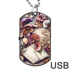 Toadstools And Charms For Necromancy And Conjuration Dog Tag Usb Flash (two Sides) by GardenOfOphir