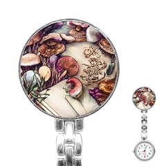 Toadstools And Charms For Necromancy And Conjuration Stainless Steel Nurses Watch by GardenOfOphir