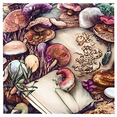 Toadstools And Charms For Necromancy And Conjuration Wooden Puzzle Square by GardenOfOphir