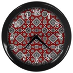 Flat,750x,075,f-pad,750x1000,f8f8f8 Wall Clock (Black) Front