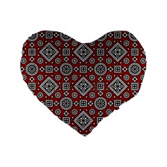 Flat,750x,075,f-pad,750x1000,f8f8f8 Standard 16  Premium Flano Heart Shape Cushions by 6918