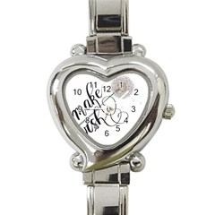 Make A Wish Heart Italian Charm Watch