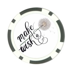 Make A Wish Poker Chip Card Guard