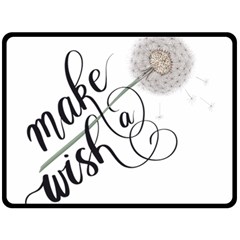 Make A Wish One Side Fleece Blanket (large) by digitalparadise