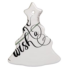 Make A Wish Christmas Tree Ornament (two Sides)