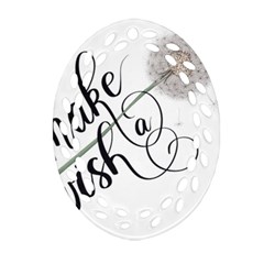 Make A Wish Ornament (oval Filigree) by digitalparadise