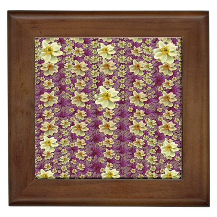 Lotus Flowers In Nature Will Always Bloom For Their Rare Beauty Framed Tile