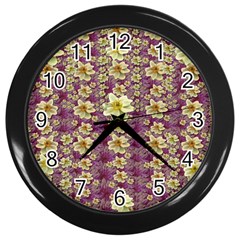 Lotus Flowers In Nature Will Always Bloom For Their Rare Beauty Wall Clock (black) by pepitasart