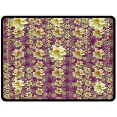 Lotus Flowers In Nature Will Always Bloom For Their Rare Beauty One Side Fleece Blanket (large) by pepitasart