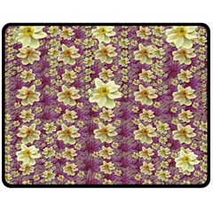 Lotus Flowers In Nature Will Always Bloom For Their Rare Beauty One Side Fleece Blanket (medium) by pepitasart