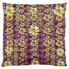 Lotus Flowers In Nature Will Always Bloom For Their Rare Beauty Large Cushion Case (two Sides) by pepitasart