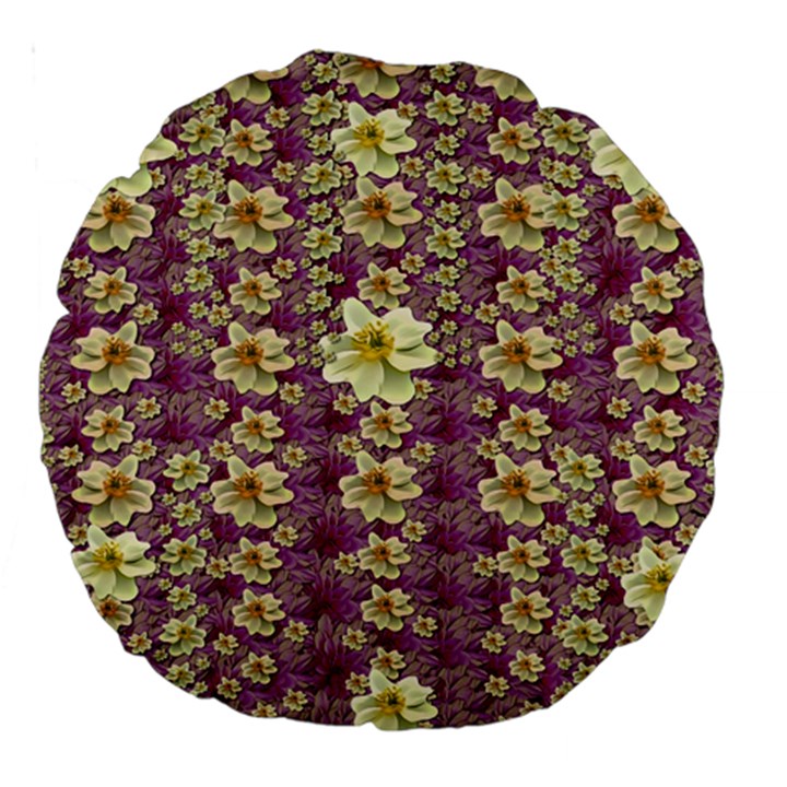 Lotus Flowers In Nature Will Always Bloom For Their Rare Beauty Large 18  Premium Round Cushions