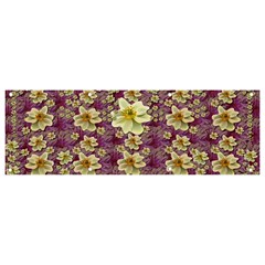 Lotus Flowers In Nature Will Always Bloom For Their Rare Beauty Banner And Sign 9  X 3  by pepitasart