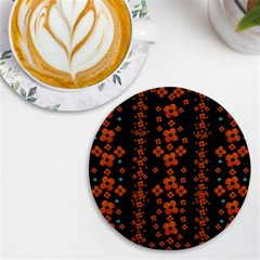 Oil Painted Bloom Brighten Up In The Night Uv Print Round Tile Coaster by pepitasart