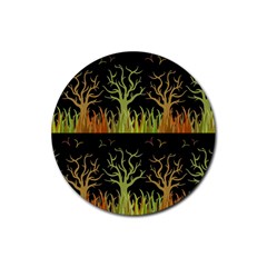 Background Decor Backdrop Design Art Decorative Rubber Coaster (round) by Ravend