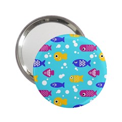 Fish Graphic Seamless Pattern Seamless Pattern 2.25  Handbag Mirrors